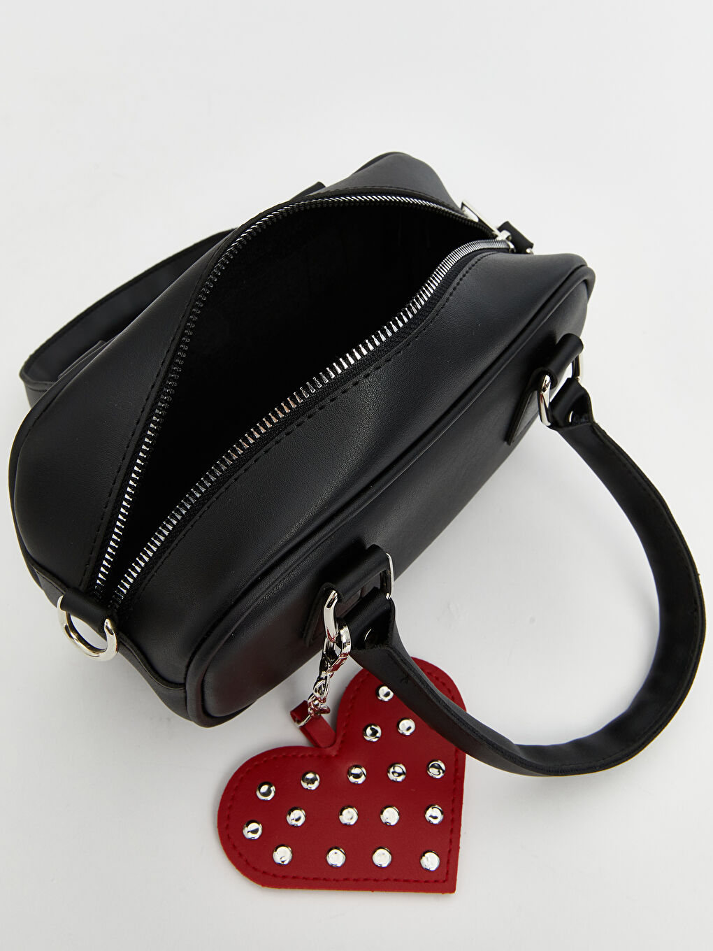 LCW ACCESSORIES Siyah Deri Görünümlü Kadın Omuz Çantası - 3