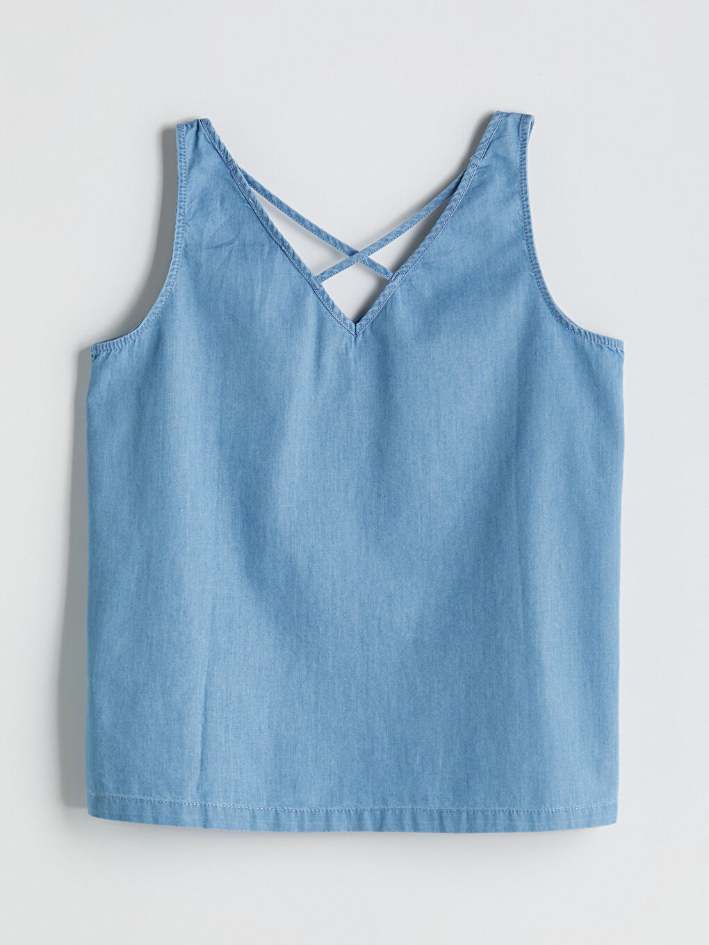Woman INDIGO Denim Blouse -S5OT19Z8-H45