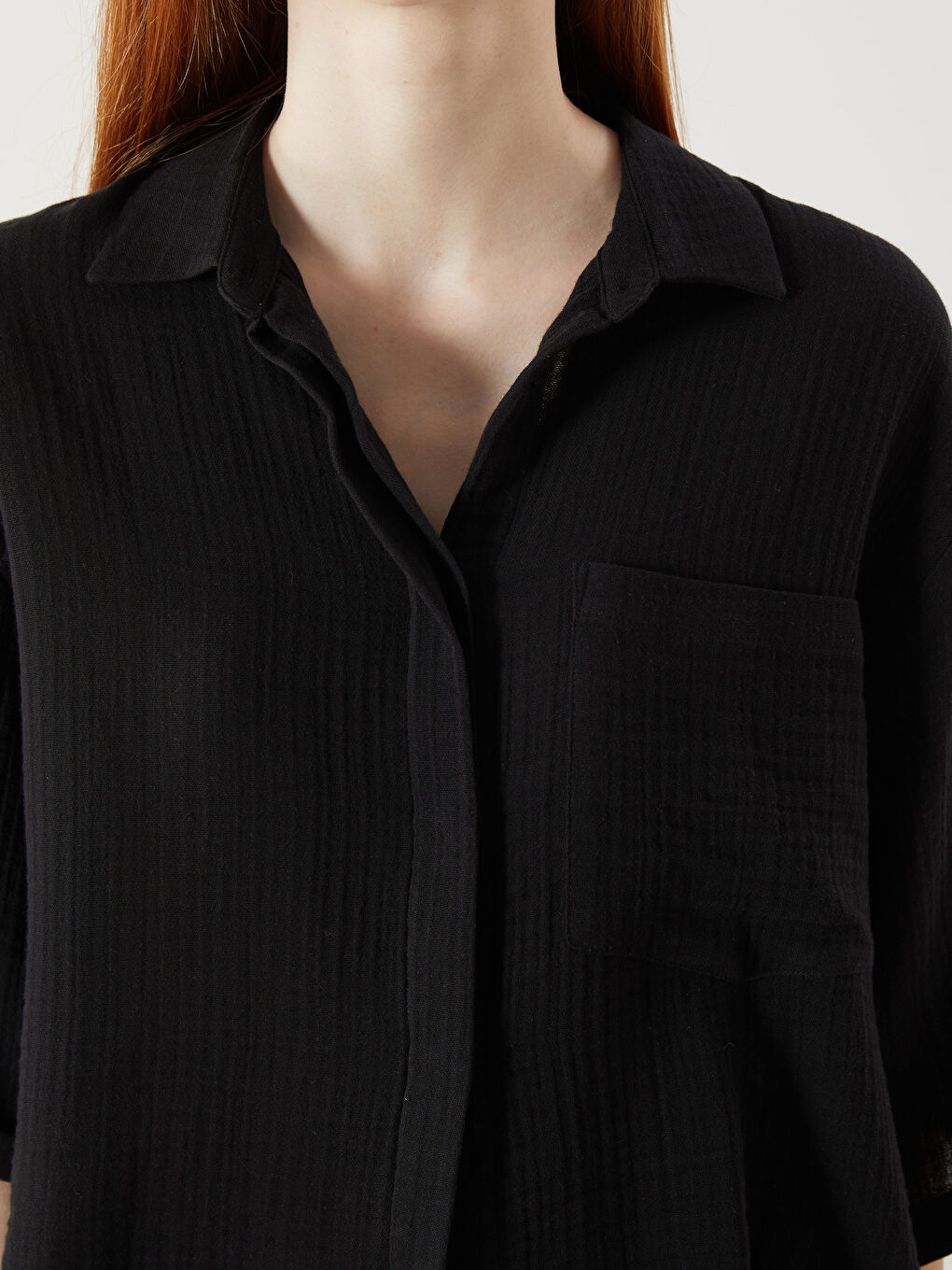 XSIDE Oversize Muslin Women's Shirt -S5OT72Z8-CVL