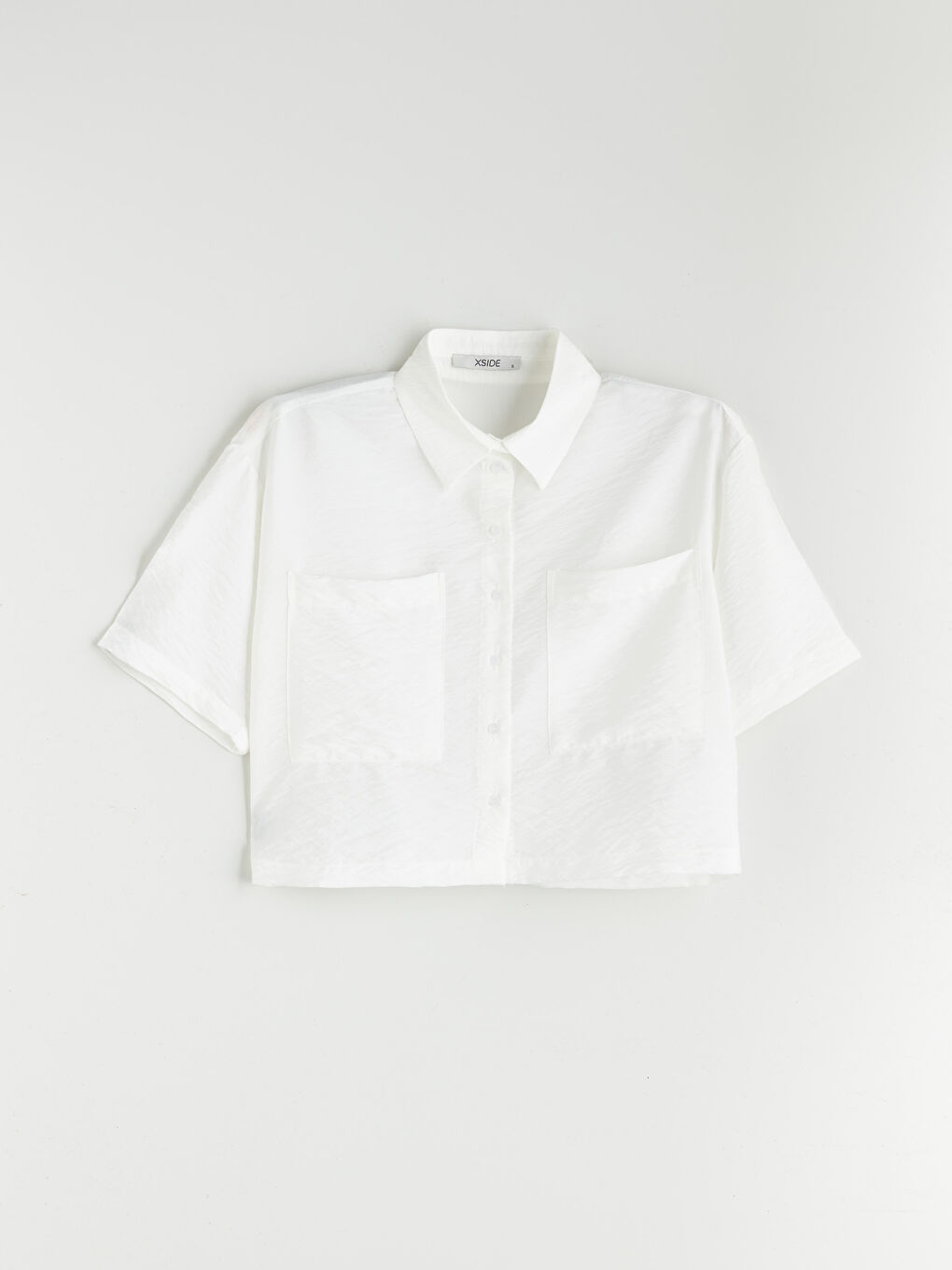 Beyaz Loose Fit Kadın Gömlek-4