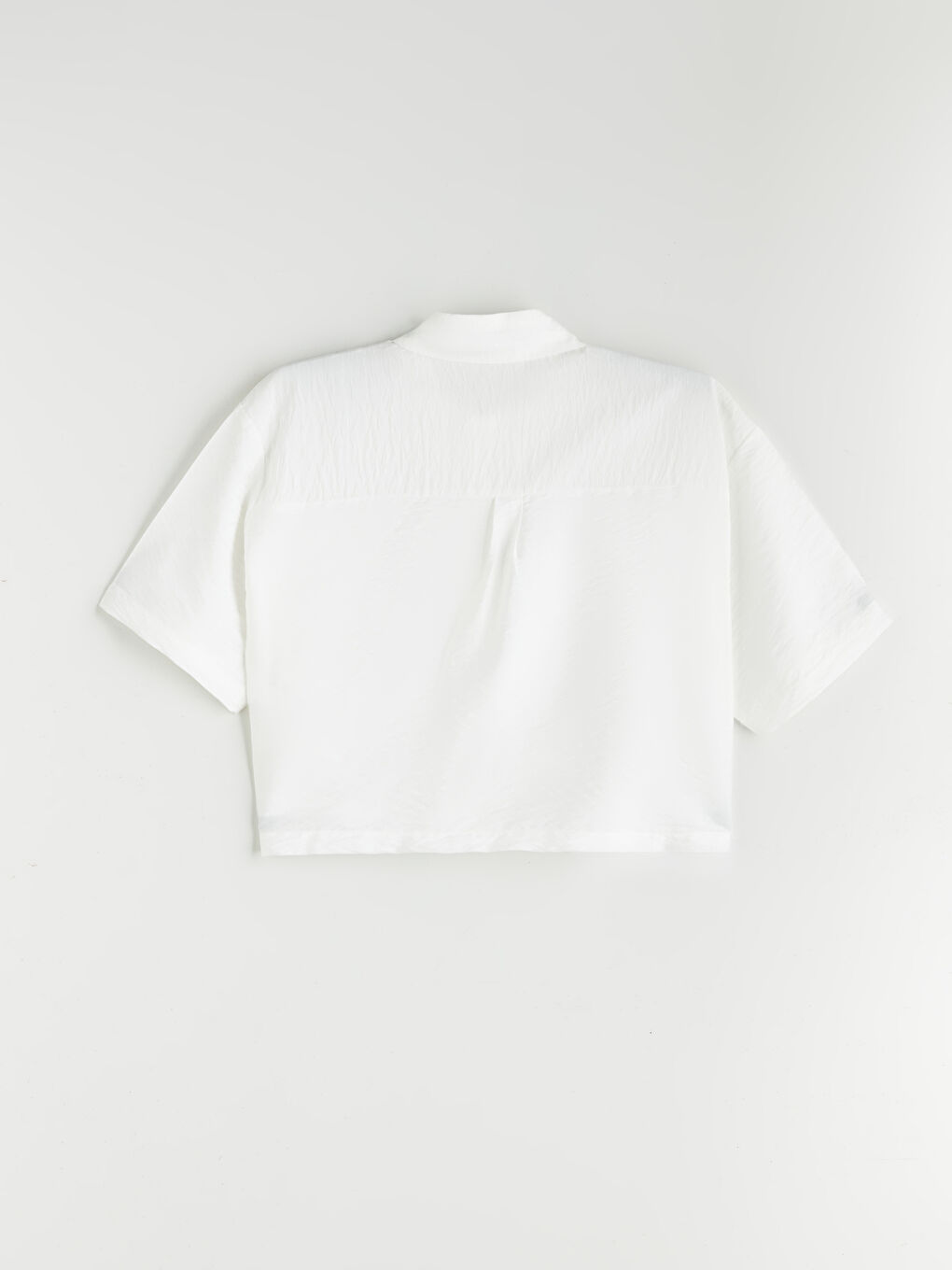 Beyaz Loose Fit Kadın Gömlek-5