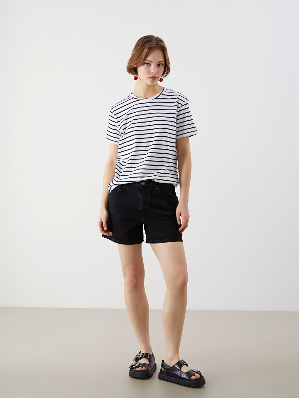 Regular Fit Women's Denim Shorts -S5OT81Z8-VKR