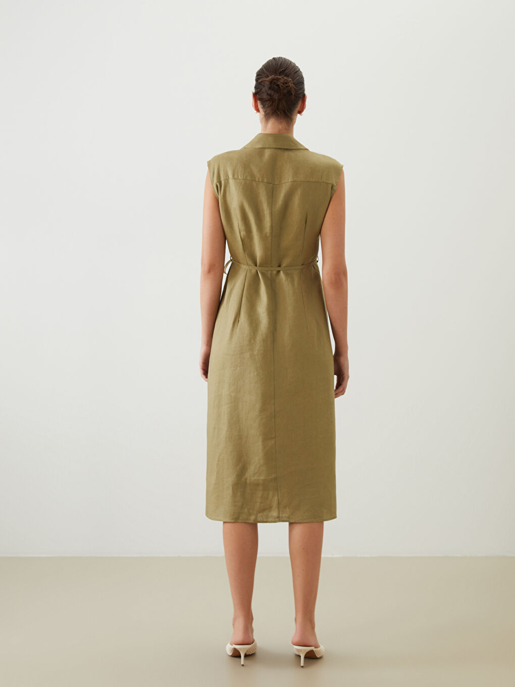 100% Linen Shirt Dress -S5OT99Z8-GVK