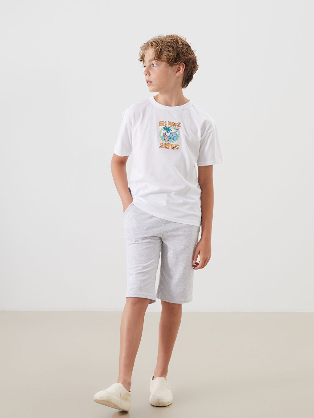 Crew Neck Boys' T-Shirt -S5OU08Z4-Q6K