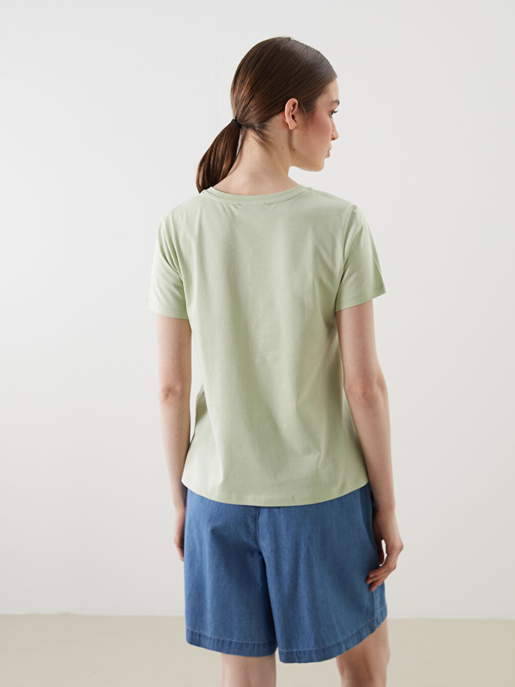 Crew Neck Embroidered Women's T-Shirt -S5OU32Z8-G2G