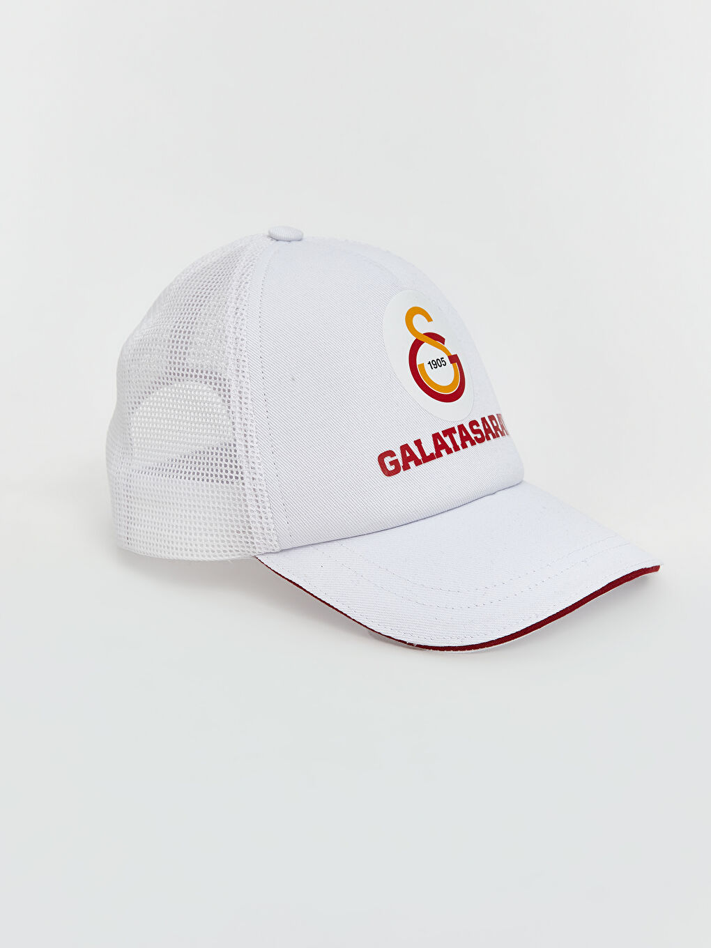Beyaz Galatasaray Baskılı Erkek Çocuk Kep Şapka-1