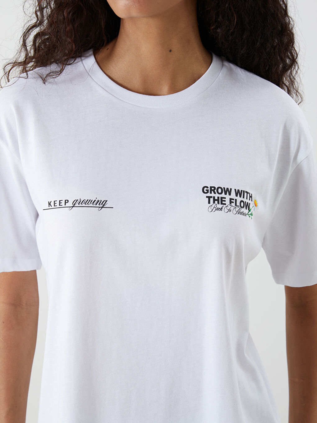 XSIDE Crew Neck Printed Women's T-Shirt -S5OU53Z8-Q6K