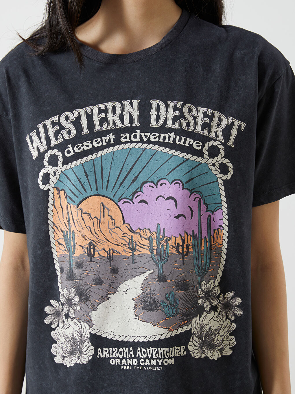 XSIDE Crew Neck Printed Women's T-Shirt -S5OU54Z8-VDL