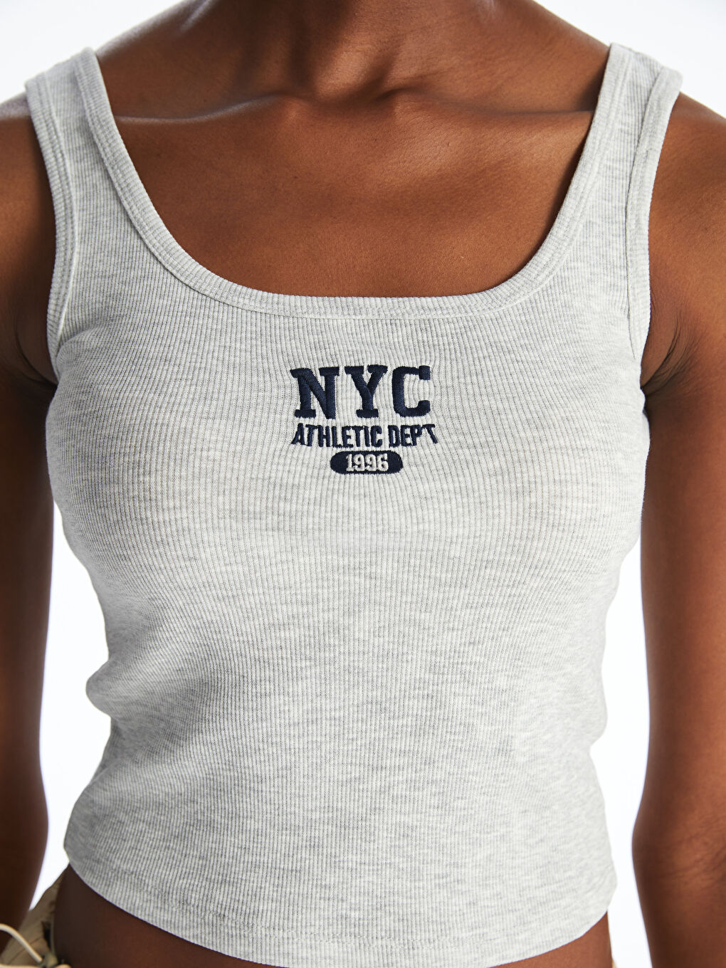 U Neck Embroidered Women's Tank Top -S5OU66Z8-LAL