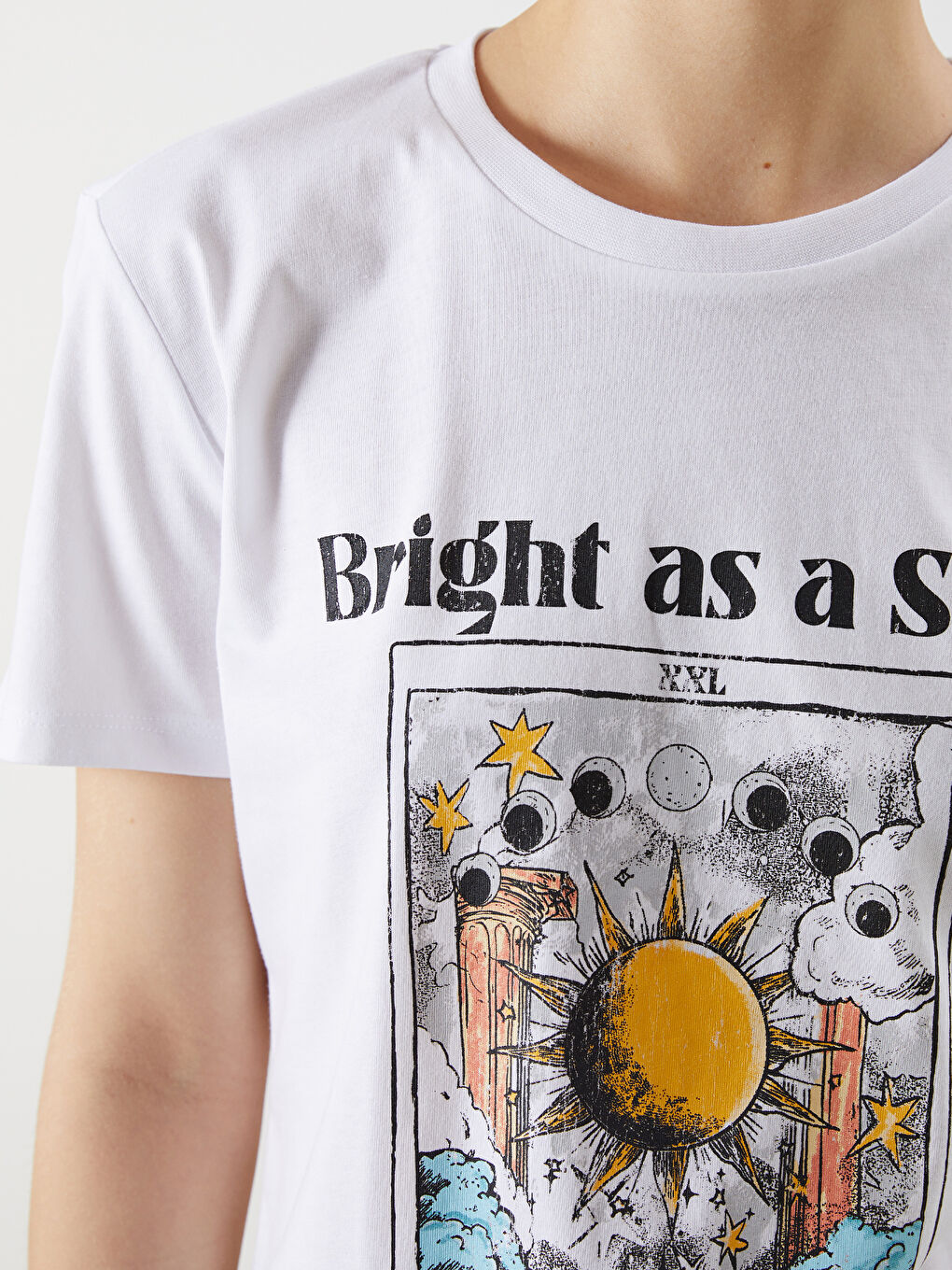 XSIDE Crew Neck Printed Women's T-Shirt -S5OU76Z8-Q6K