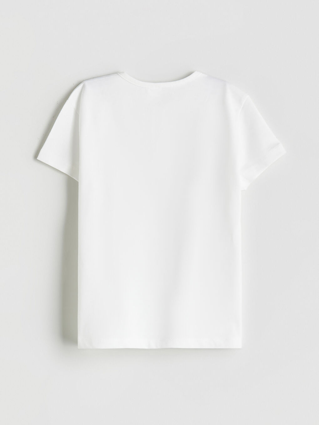 Ekru Bisiklet Yaka Baskılı Kız Çocuk Pijama Üst-2