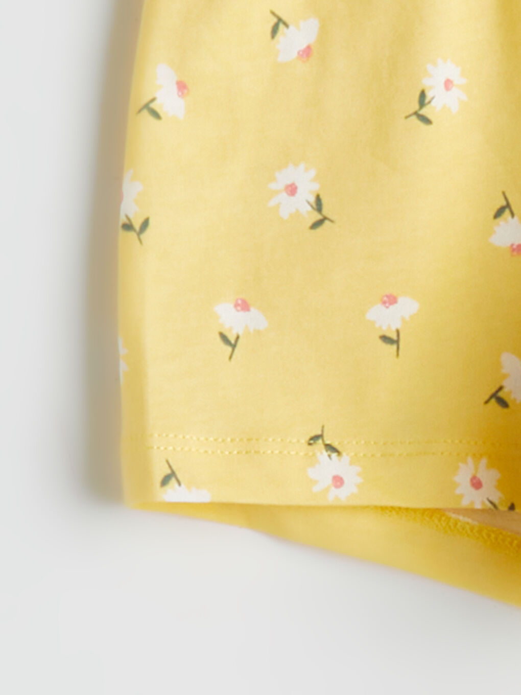 Sarı Beli Lastikli Kız Çocuk Pijama Alt-1