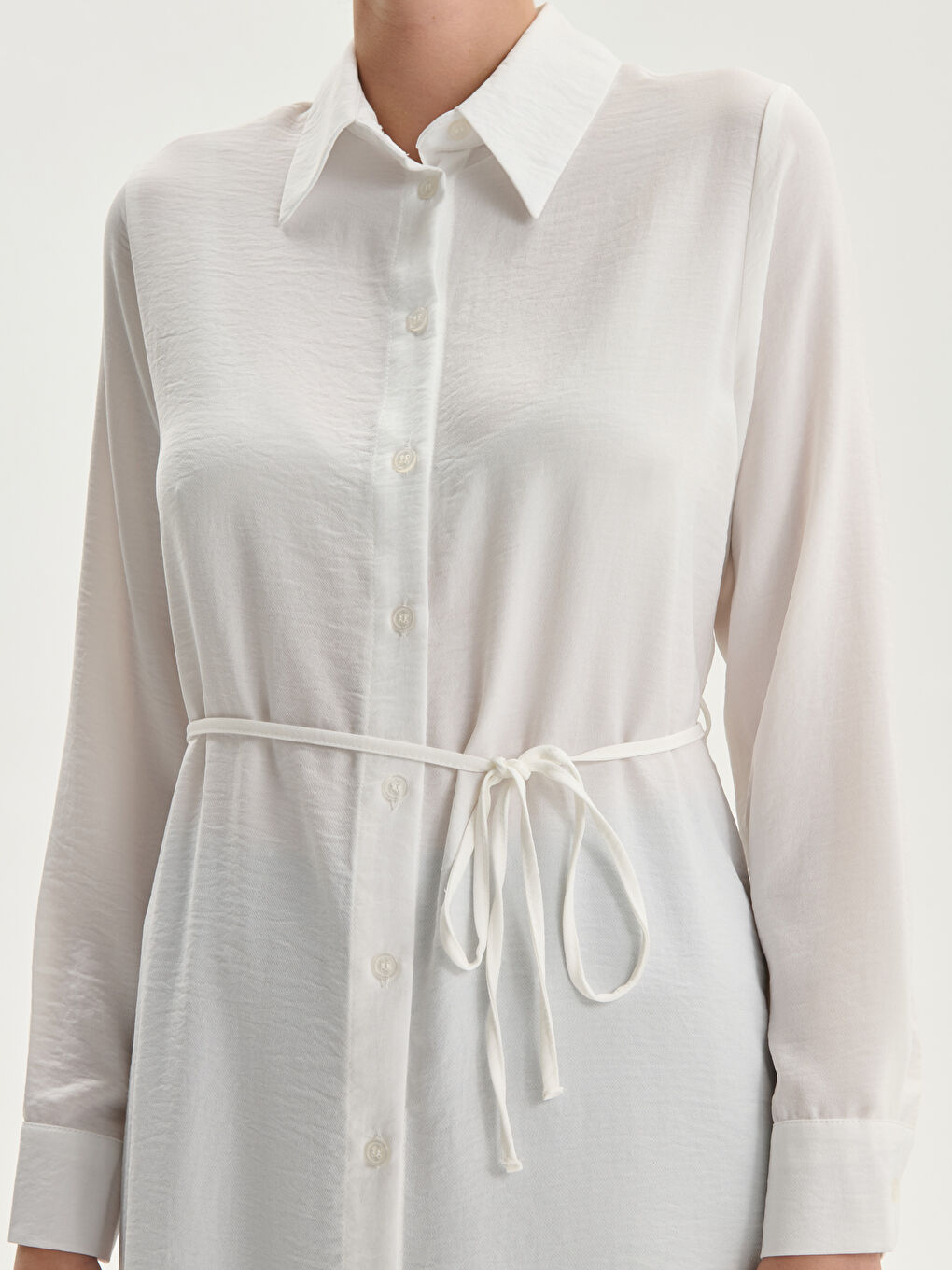Sashed Women's Shirt Tunic-2