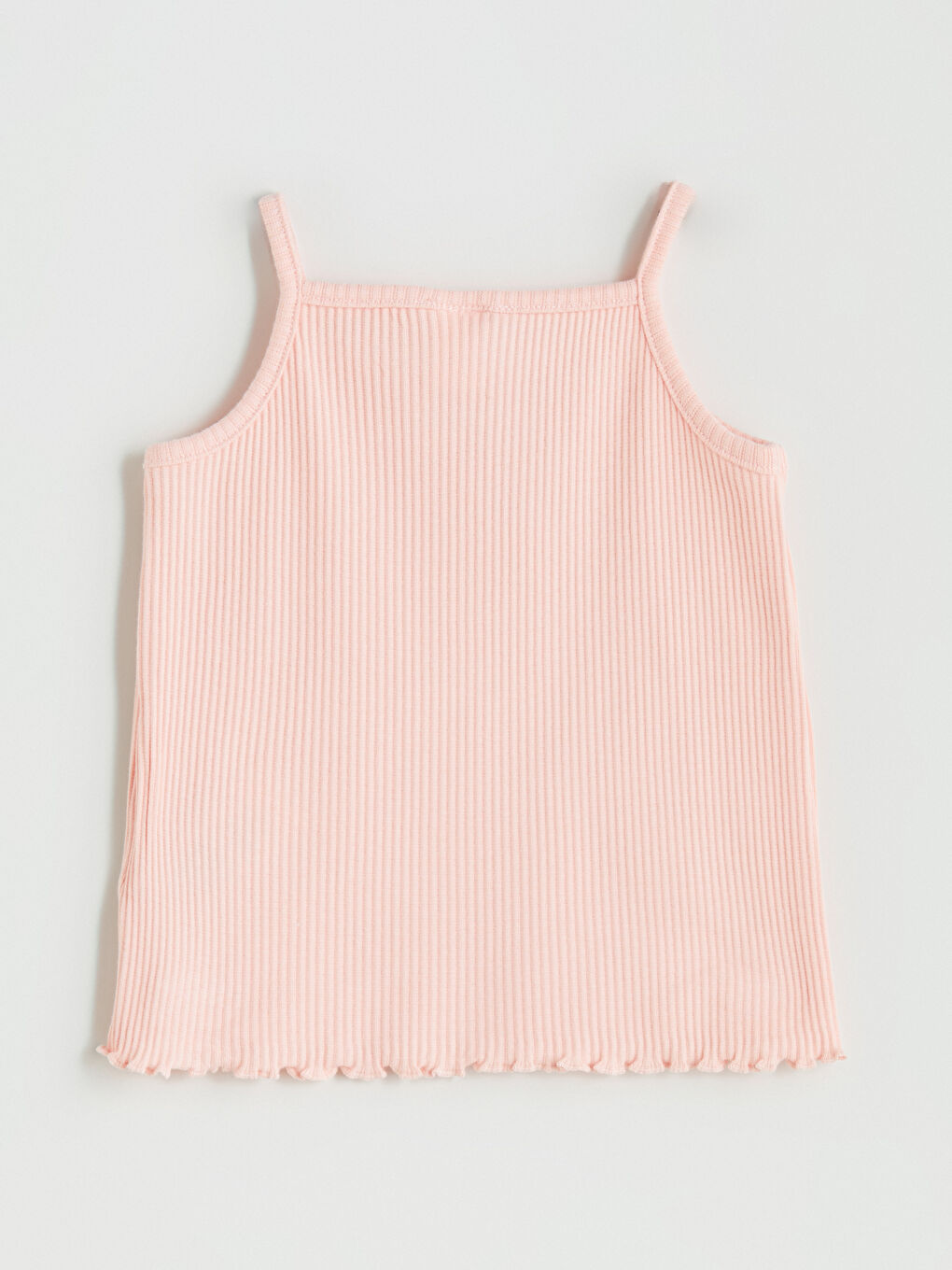 Pembe Kare Yaka Fitilli Fırfırlı Kız Bebek Bluz-1