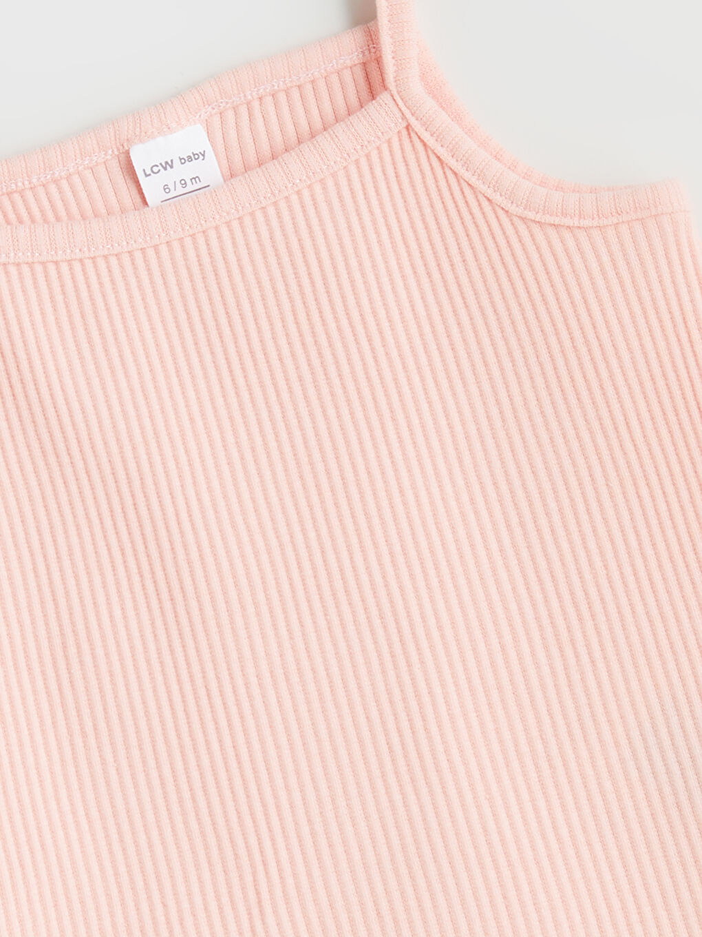 Pembe Kare Yaka Fitilli Fırfırlı Kız Bebek Bluz-2