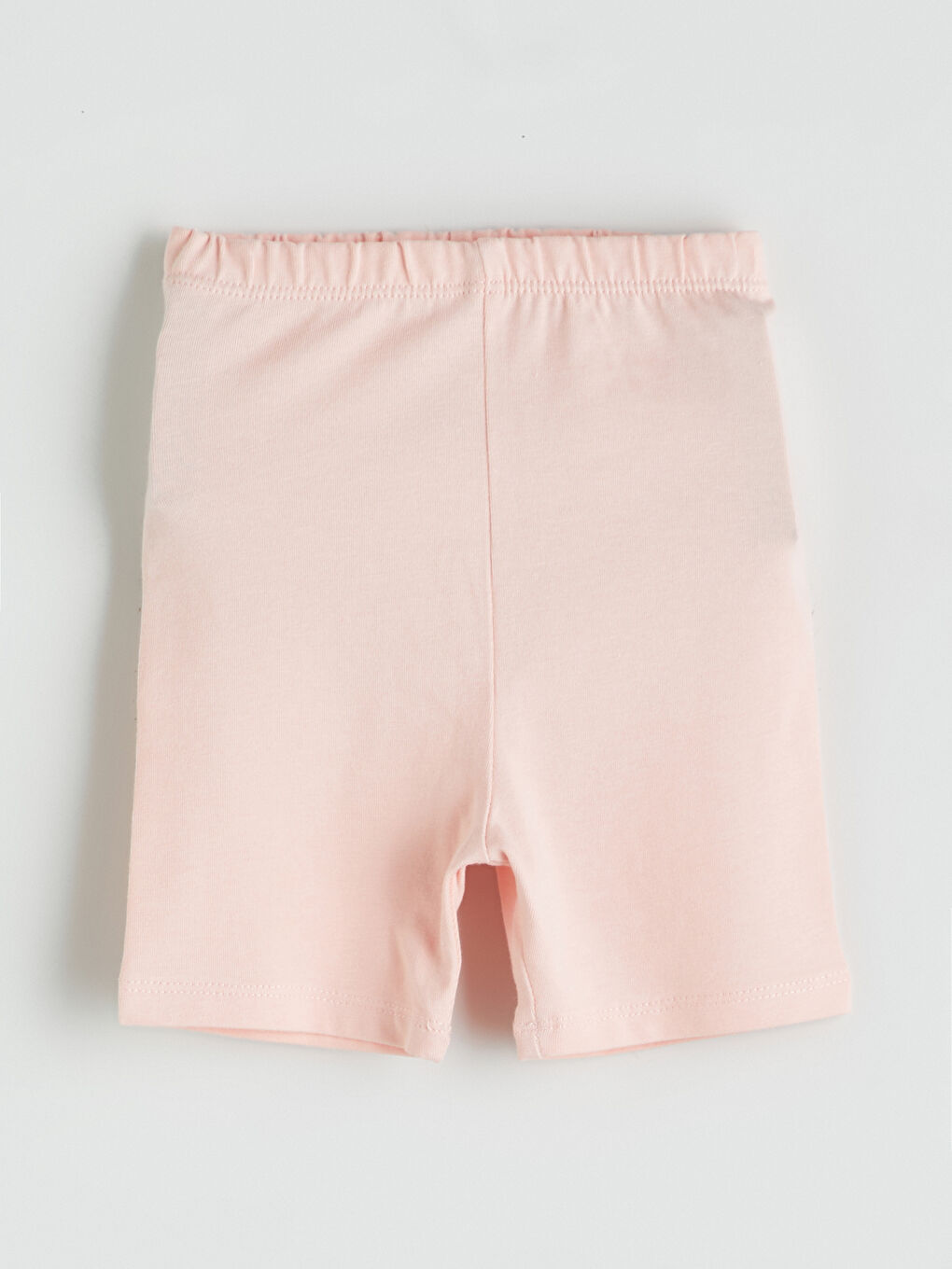 Pembe Beli Lastikli Basic Kız Bebek Tayt