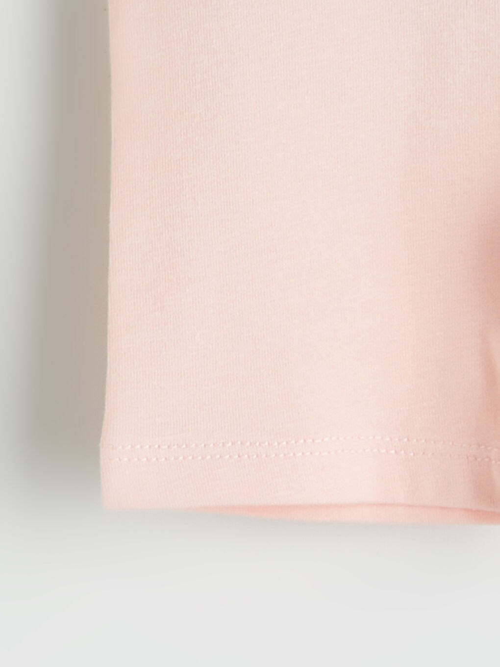 Pembe Beli Lastikli Basic Kız Bebek Tayt-1