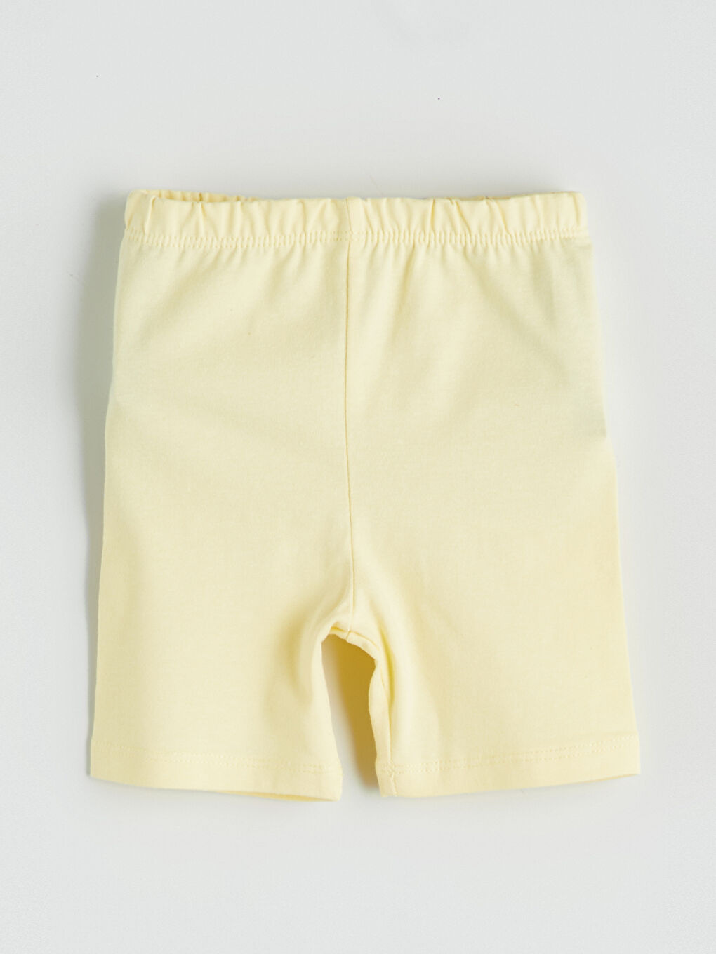 Sarı Beli Lastikli Basic Kız Bebek Tayt