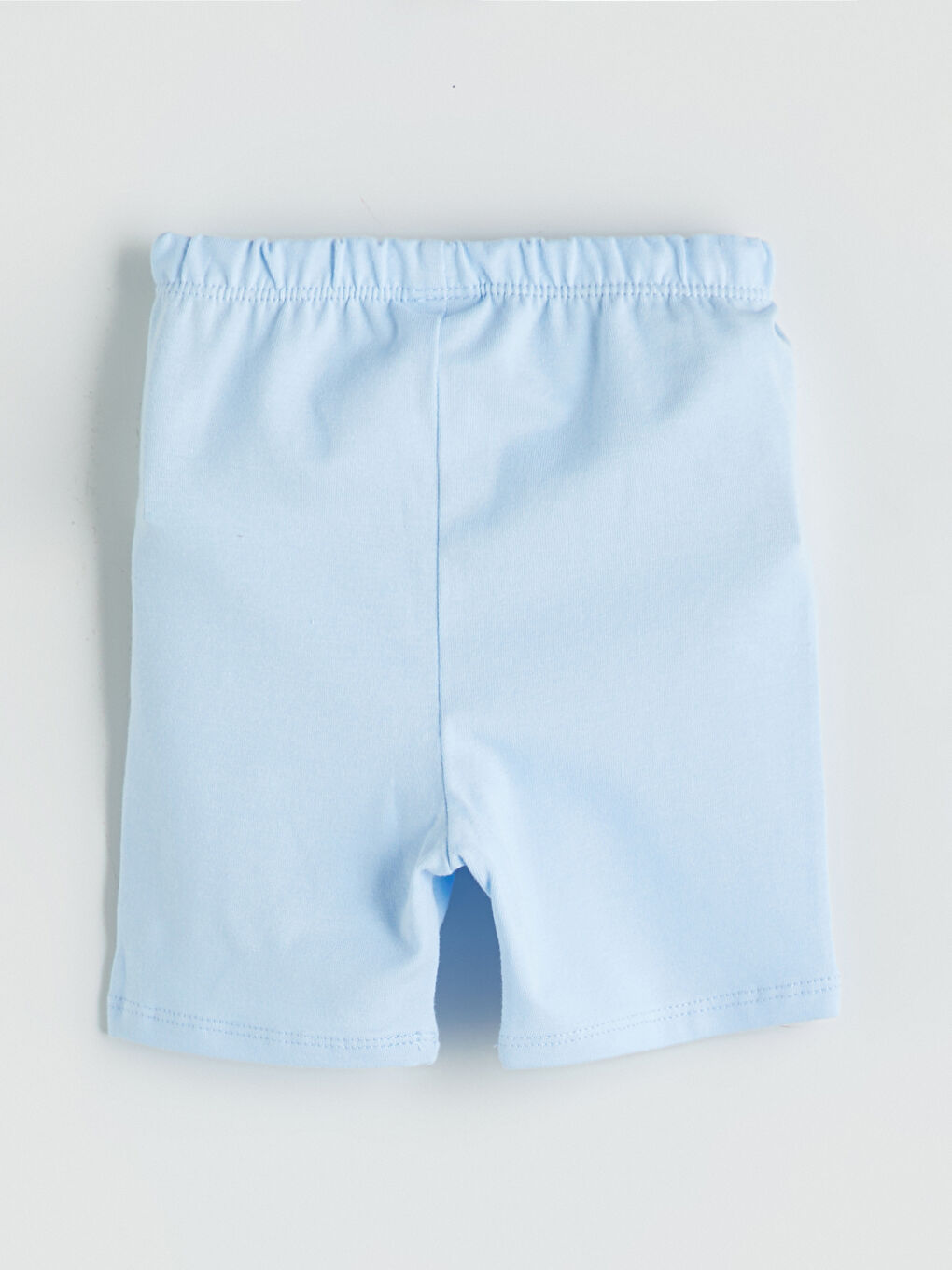 Mavi Beli Lastikli Basic Kız Bebek Tayt-1