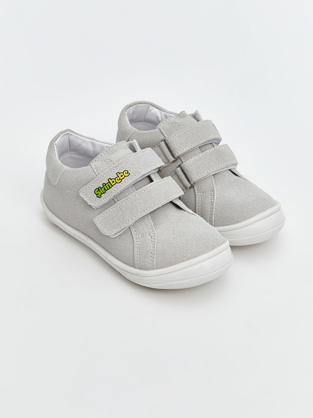 Gri Cırt Cırtlı Erkek Bebek İlk Adım Ayakkabısı
