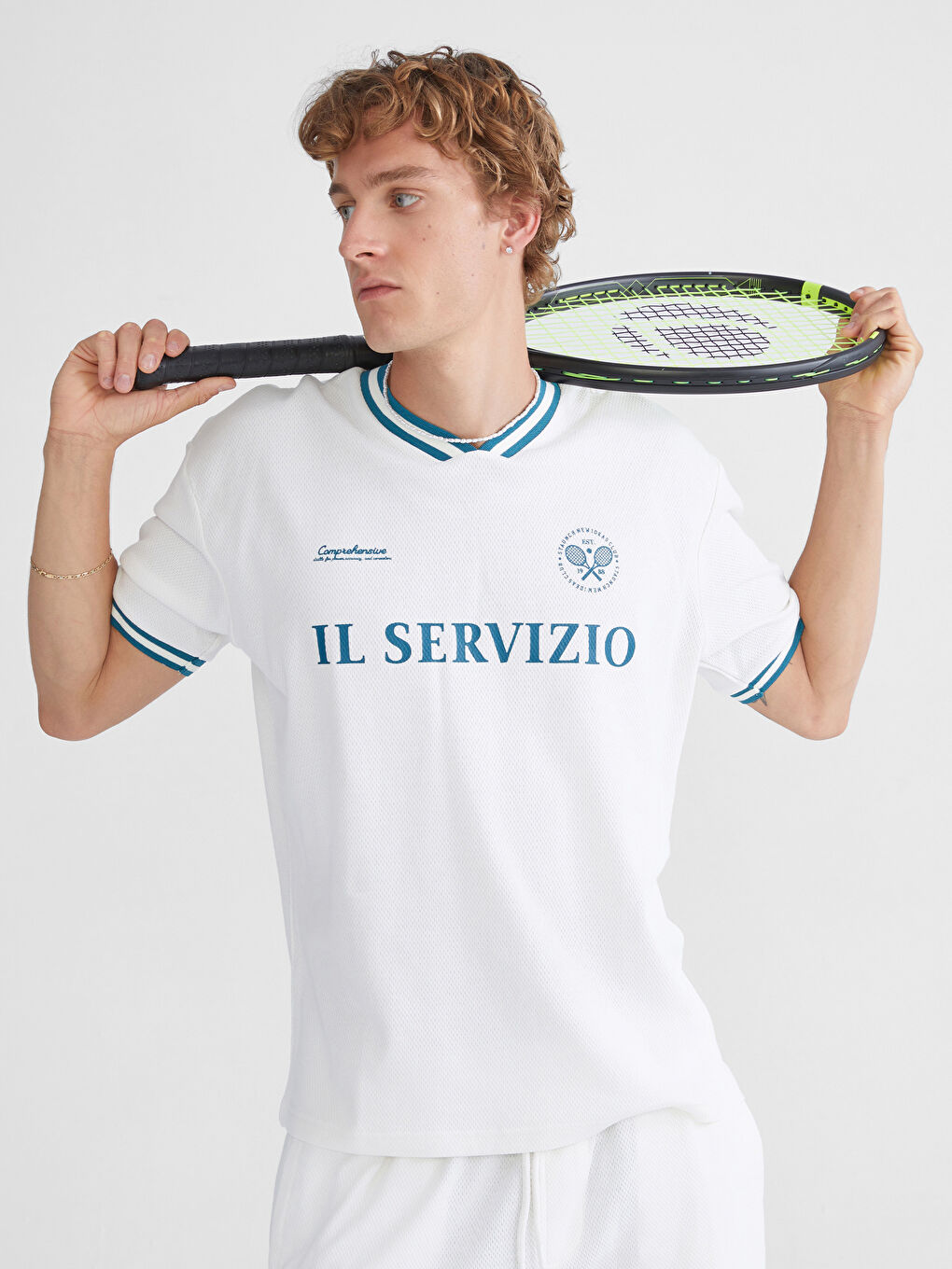 V Neck Printed Men's T-Shirt