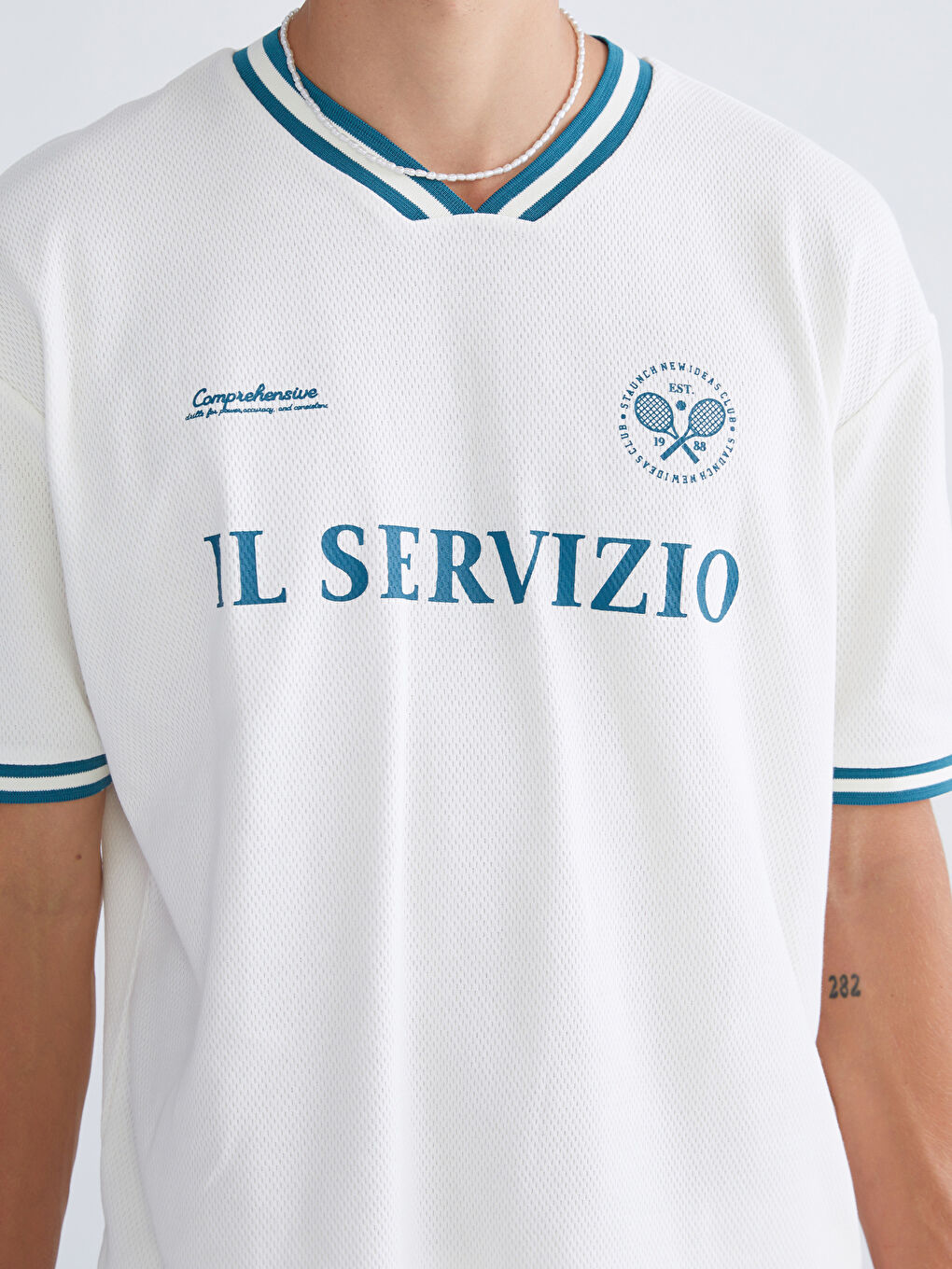 V Neck Printed Men's T-Shirt-5