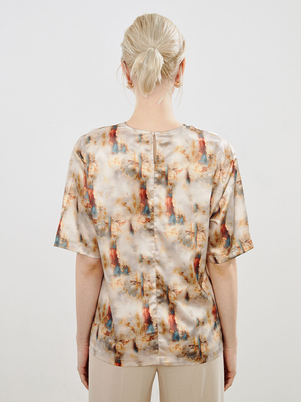 Soulife Crew Neck Patterned Blouse -S5OV64Z8-LQB
