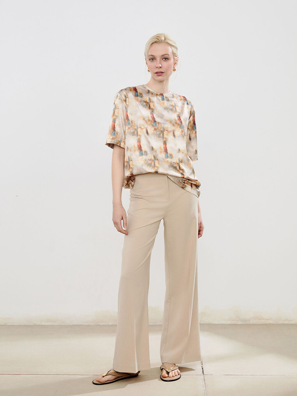 Soulife Crew Neck Patterned Blouse -S5OV64Z8-LQB