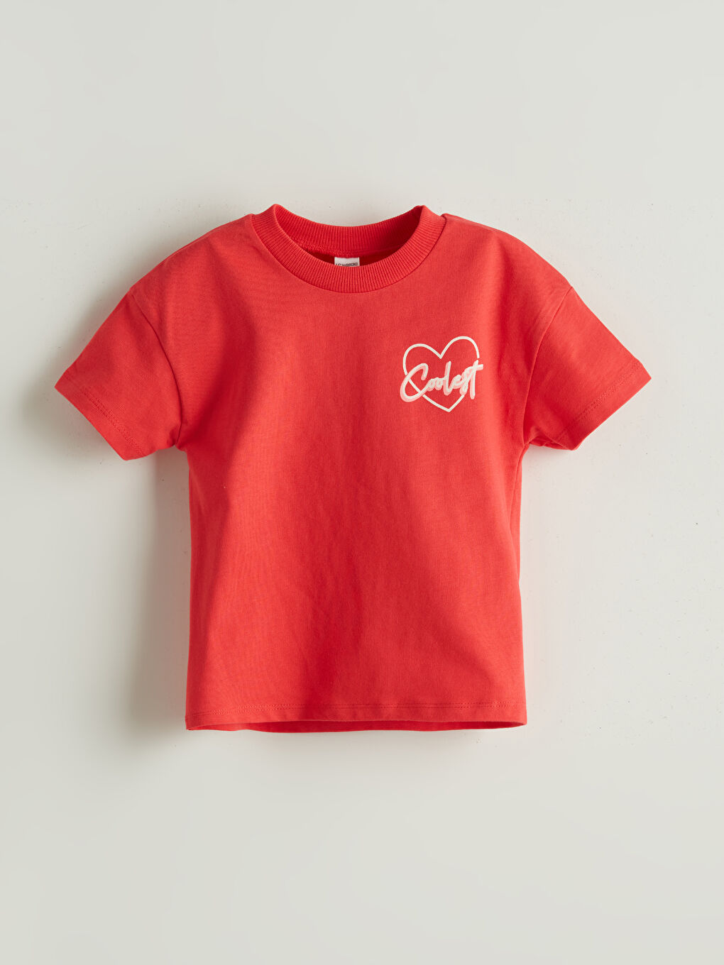 Crew Neck Printed Girl's T-Shirt -S5OY10Z1-H1B