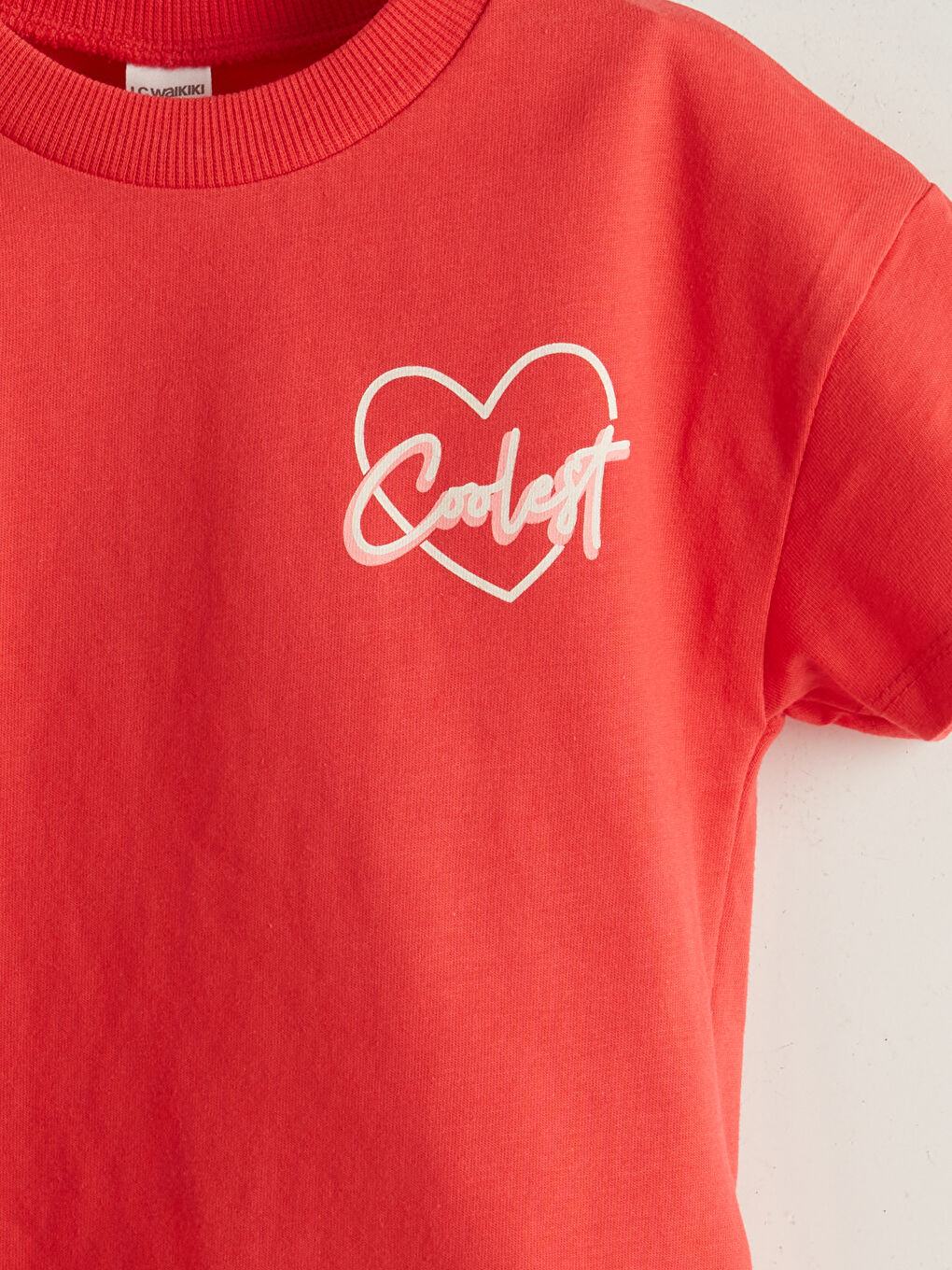 Crew Neck Printed Girl's T-Shirt -S5OY10Z1-H1B