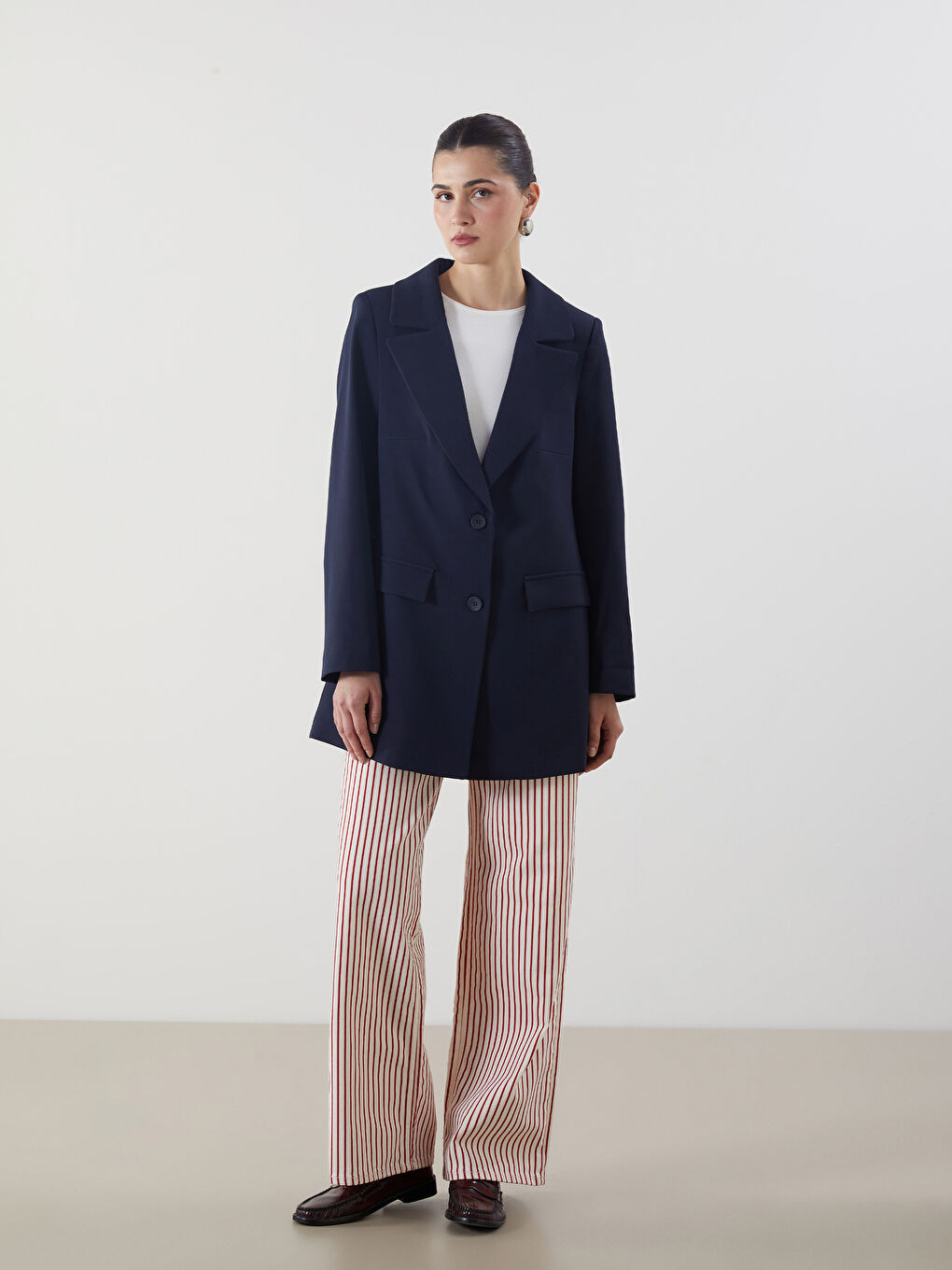Woman NAVY Blazer Jacket -S5OY11Z8-CRP