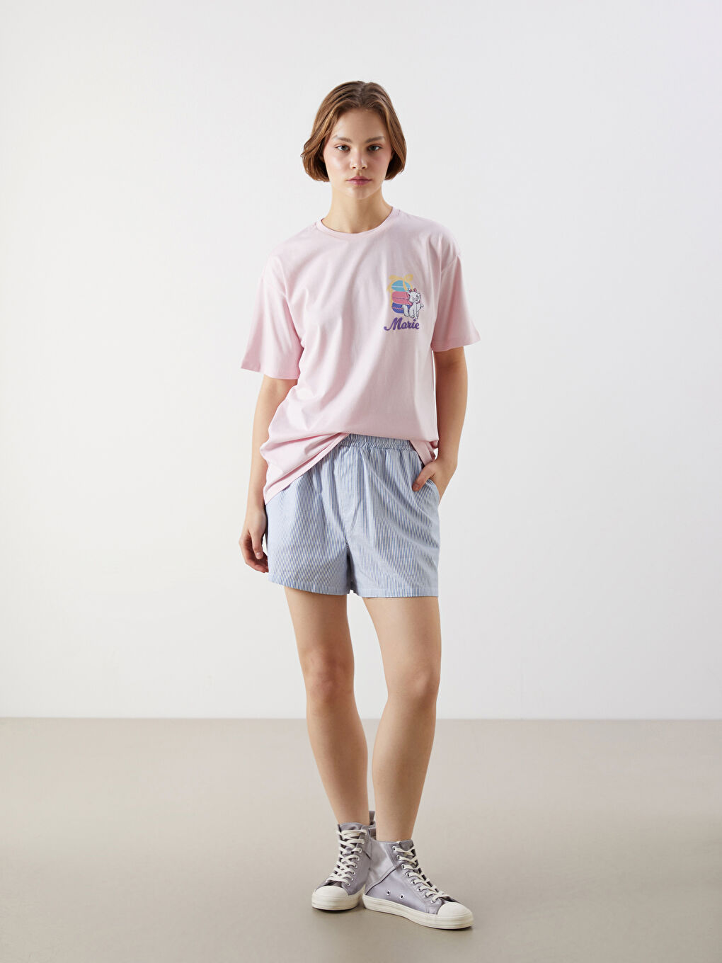 Crew Neck Marie Printed Women's T-Shirt -S5OY22Z8-QWM