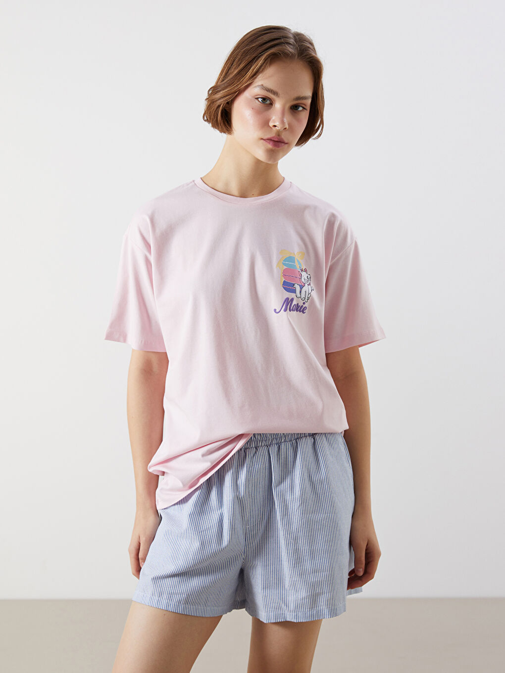 Crew Neck Marie Printed Women's T-Shirt -S5OY22Z8-QWM