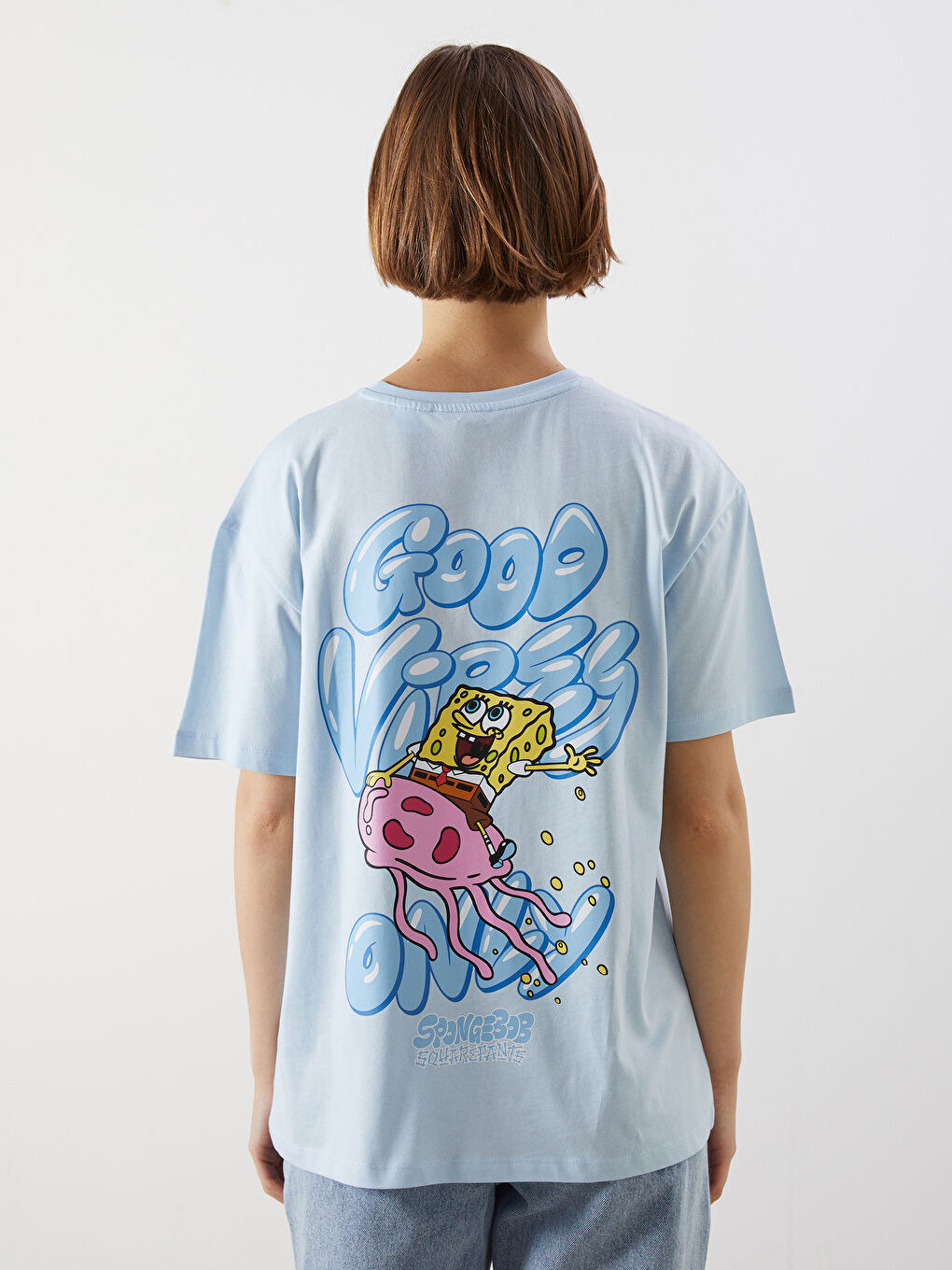 Crew Neck SpongeBob Printed Women's T-Shirt -S5OY25Z8-JNP
