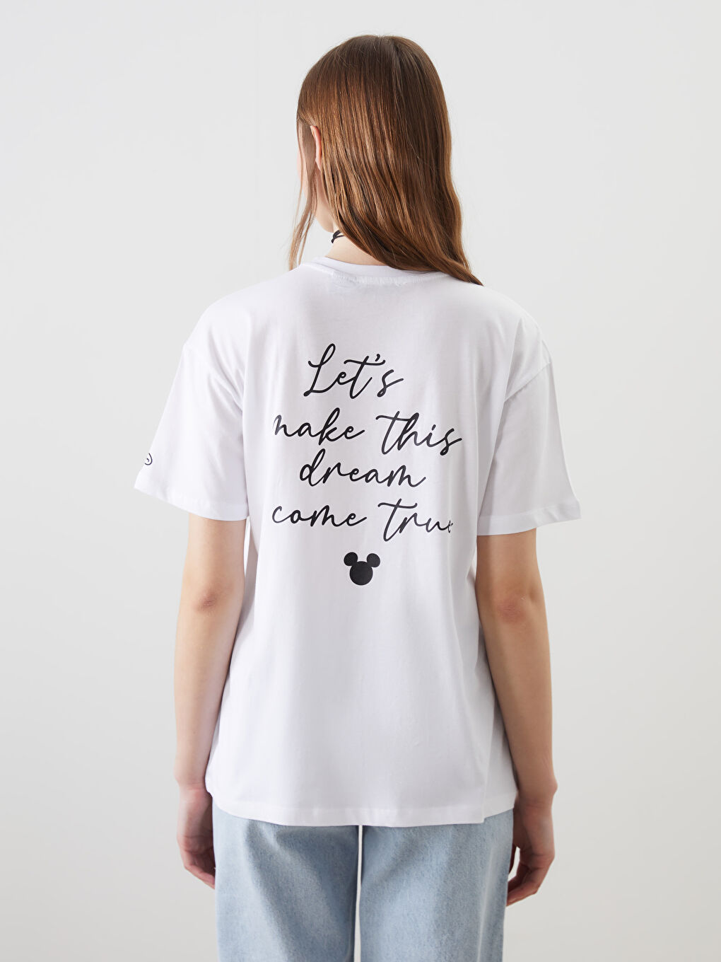 Crew Neck Mickey and Friends Printed Women's T-Shirt -S5OY33Z8-Q6K