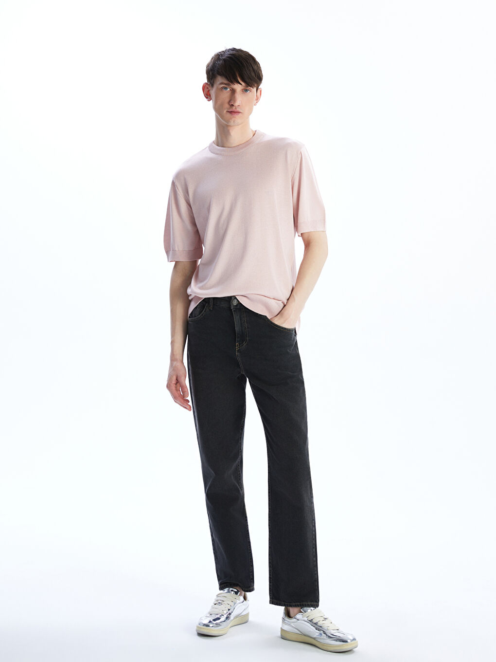 Crew Neck Short Sleeve Men's Knitwear Sweater -S5OY64Z8-ERU