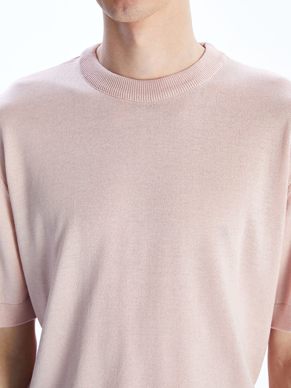 Crew Neck Short Sleeve Men's Knitwear Sweater -S5OY64Z8-ERU