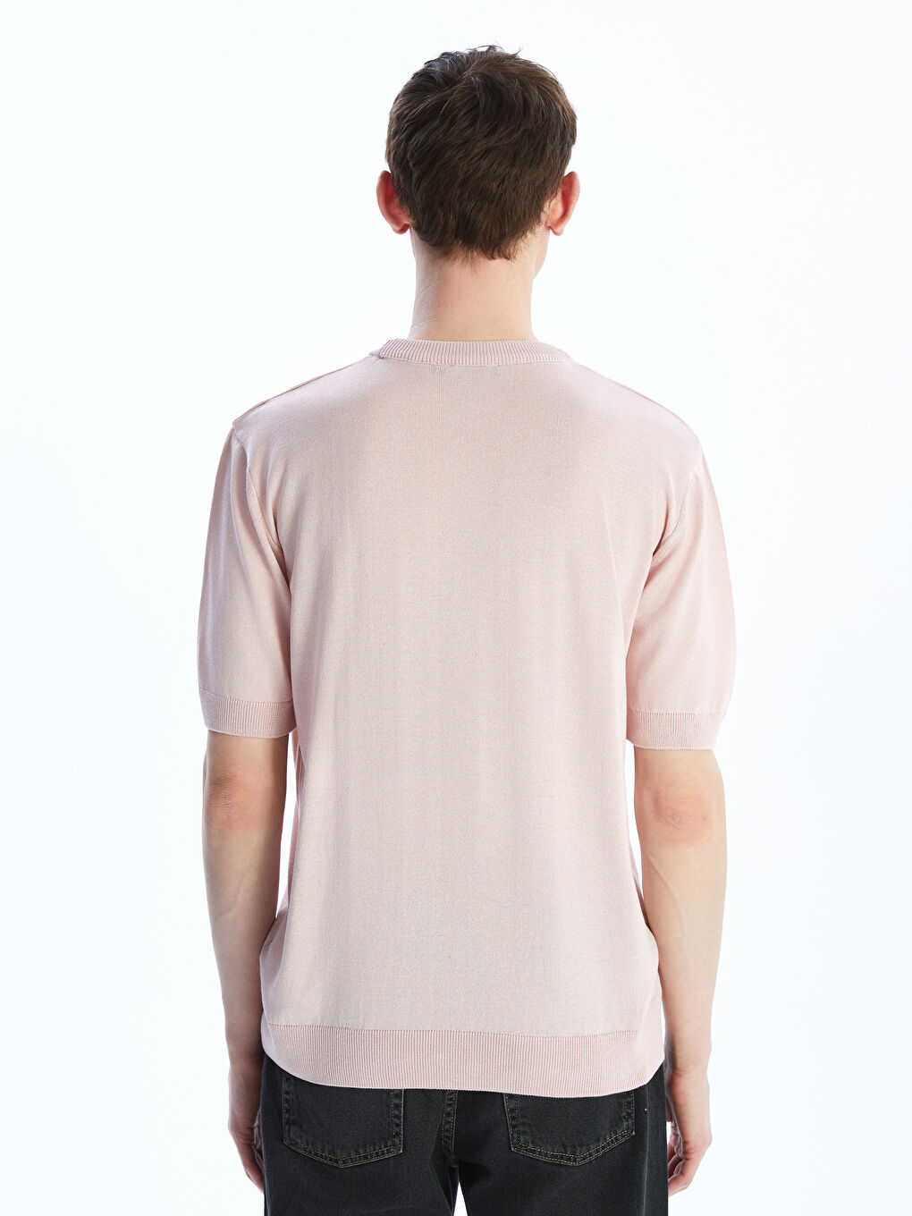Crew Neck Short Sleeve Men's Knitwear Sweater -S5OY64Z8-ERU