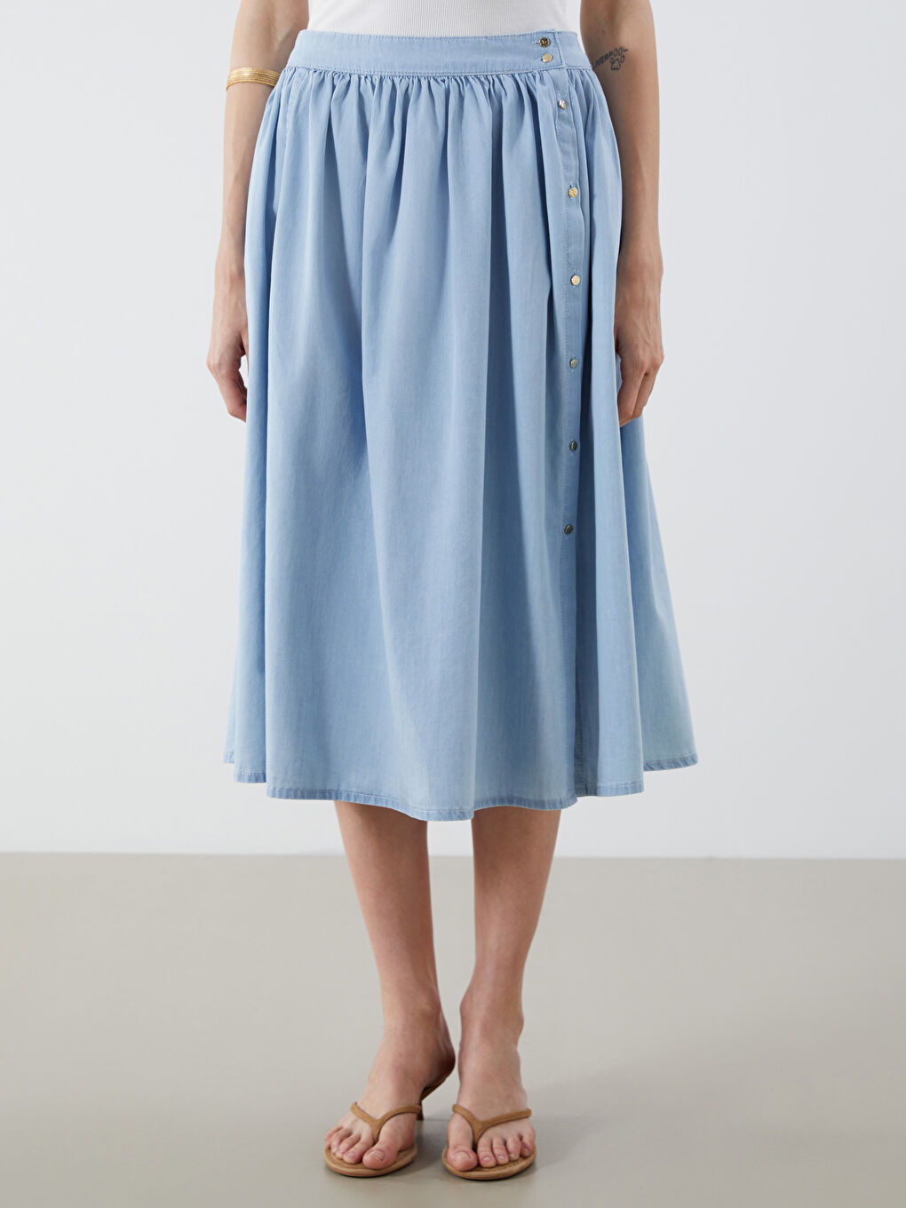 LCW Vision Woman INDIGO Denim Skirt -S5OY87Z8-311