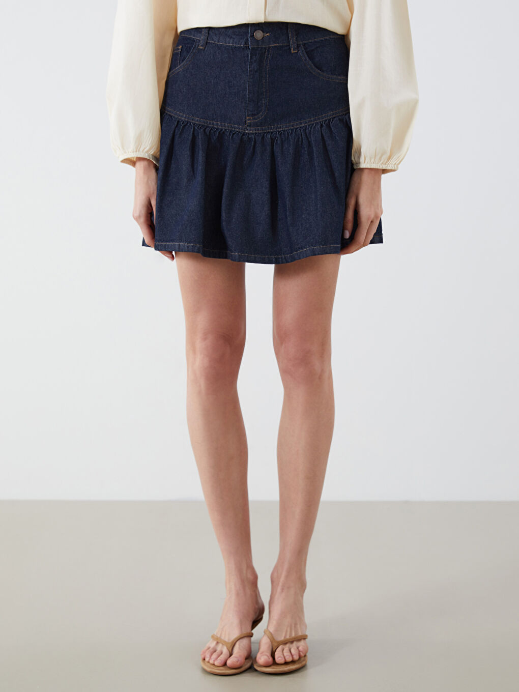 LCW Vision Woman INDIGO Denim Skirt -S5OY88Z8-309
