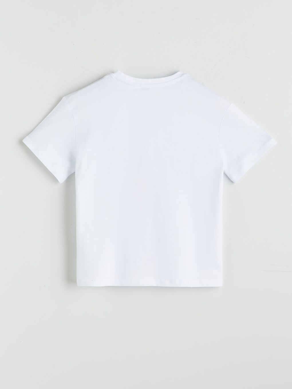 Beyaz Bisiklet Yaka Hello Kitty Baskılı Kız Çocuk Tişört-1