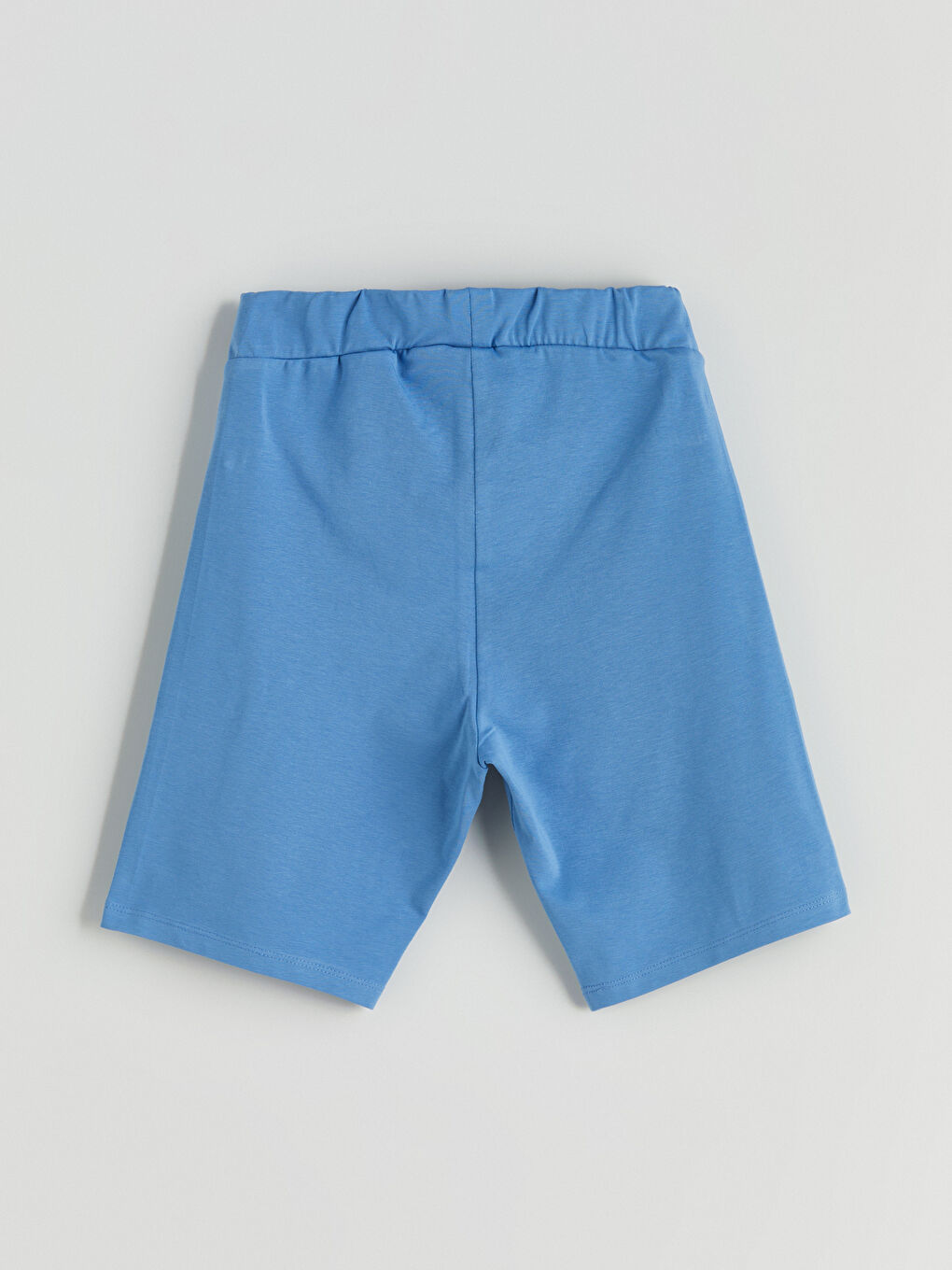 Mavi Beli Lastikli Kız Çocuk Kısa Tayt-2