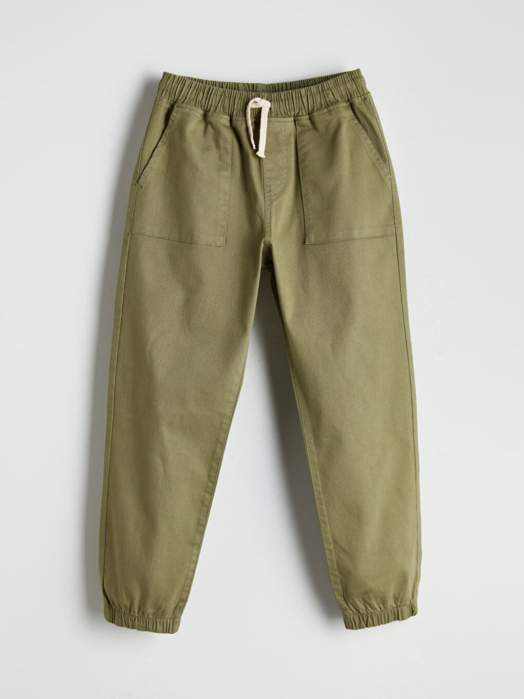 Haki Beli Lastikli Erkek Çocuk Jogger Pantolon