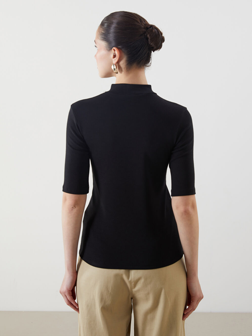 Women's Stand Collar T-Shirt -S5P065Z8-CVL