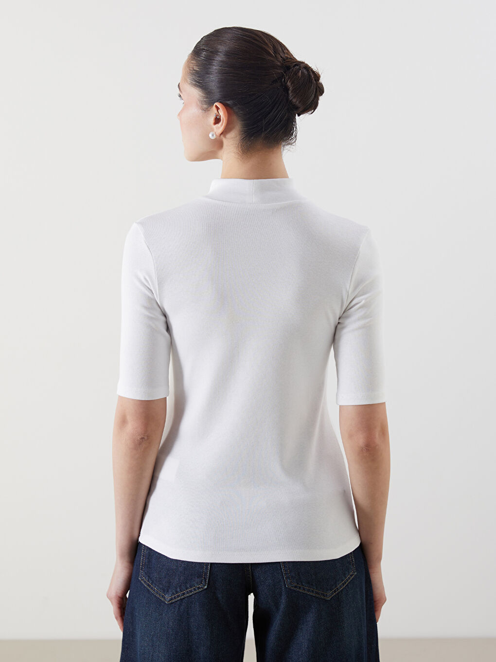 Women's Stand Collar T-Shirt -S5P065Z8-R9J