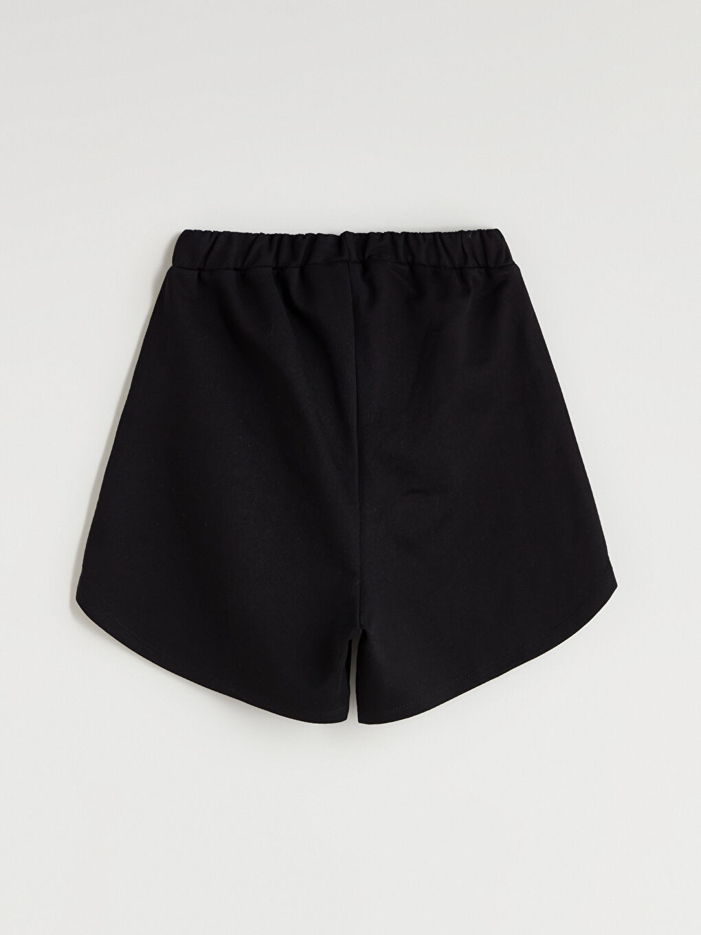 Siyah Beli Lastikli Kız Çocuk Şort-1