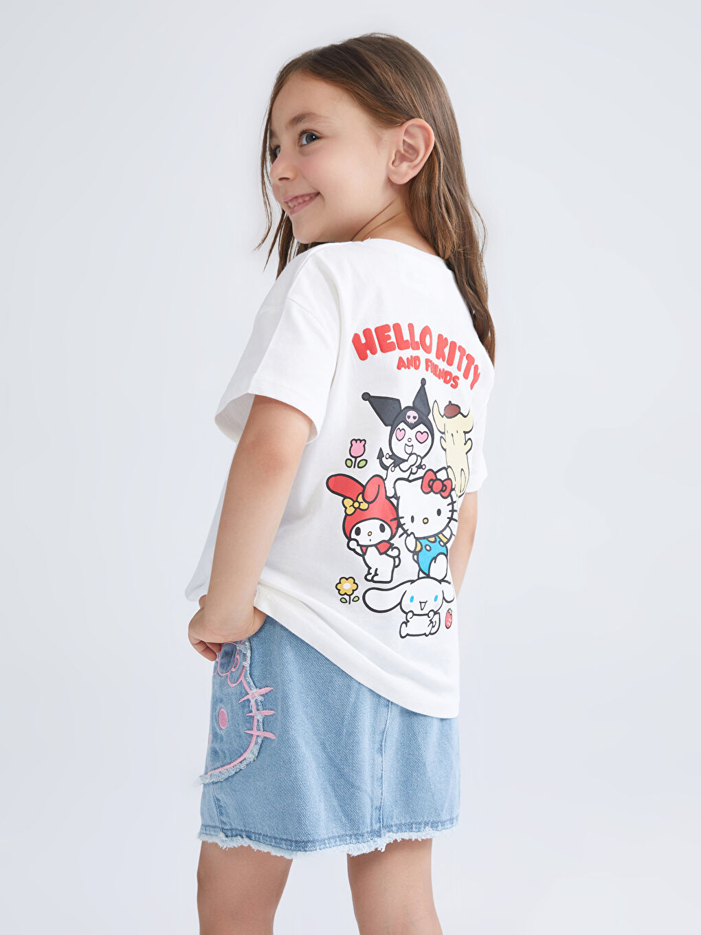 LCW Kids Hello Kitty Printed Girls' T-Shirt -S5P086Z1-R9J