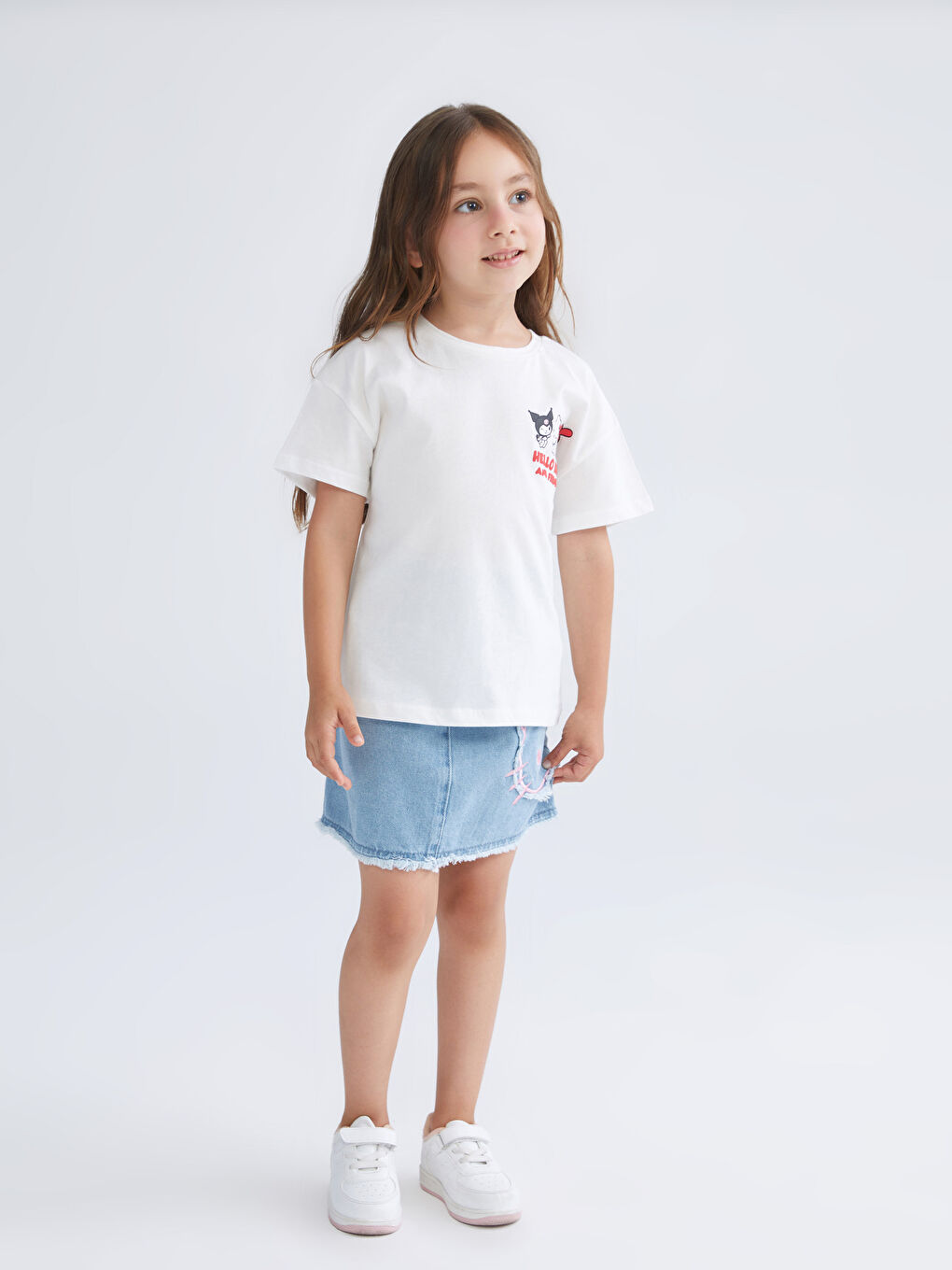 LCW Kids Hello Kitty Printed Girls' T-Shirt -S5P086Z1-R9J