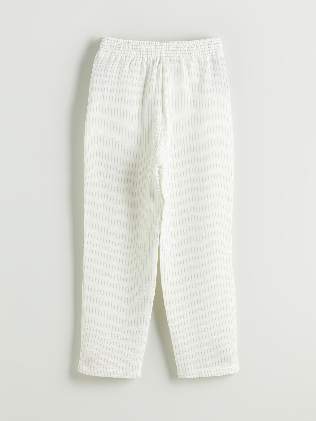 Women's Striped Linen-Look Elasticated Waist Trousers -S5P111Z8-SZ5
