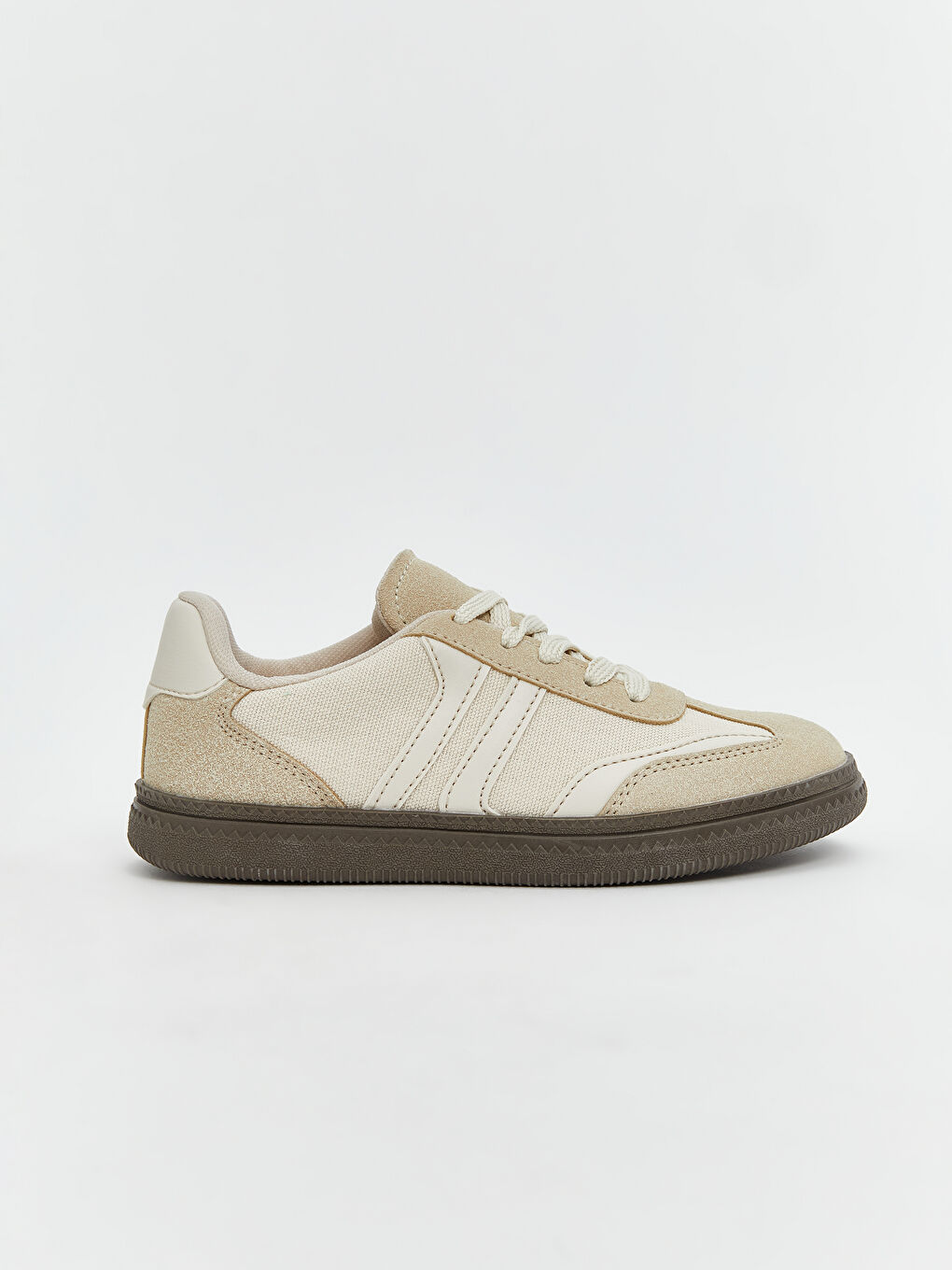 Bej Bağcıklı Kız Çocuk Spor Ayakkabı-1